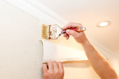 Pose de papier peint à Mont-l'Évêque — revêtements muraux et toiles de verre